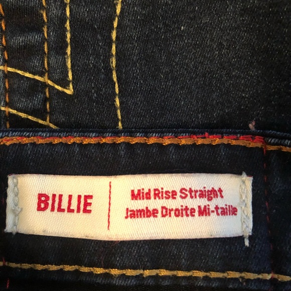 True Religion Billie Mid Rise Straight Leg Jeans - Picture 7 of 8